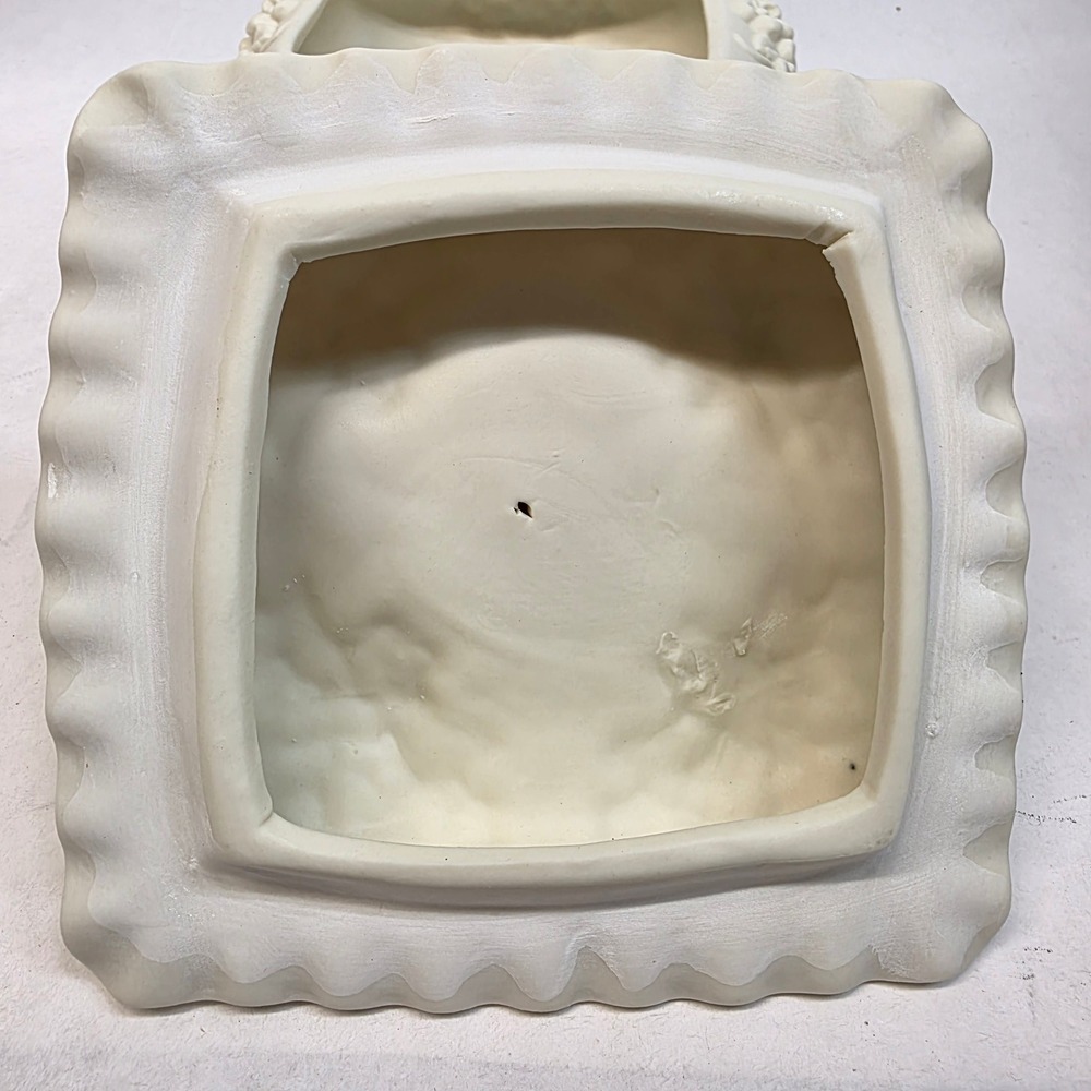 Artmark‎ Jade Porcelain Trinket Box with Lid White Dove Pink Rose Floral 1998 - Picture 5 of 10